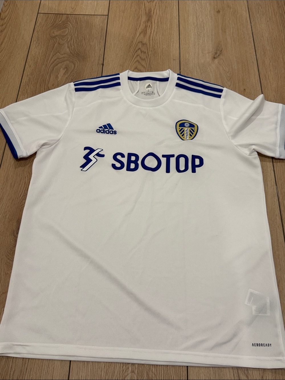 Leeds United Adidas White Football Kit